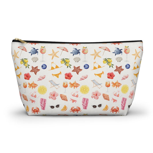 Customizable Beach-Themed Accessory/Makeup Pouch