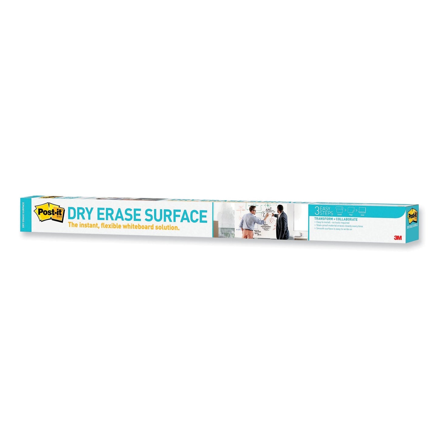 Post-it Dry Erase Surface with Adhesive Backing, 48" x 36", White