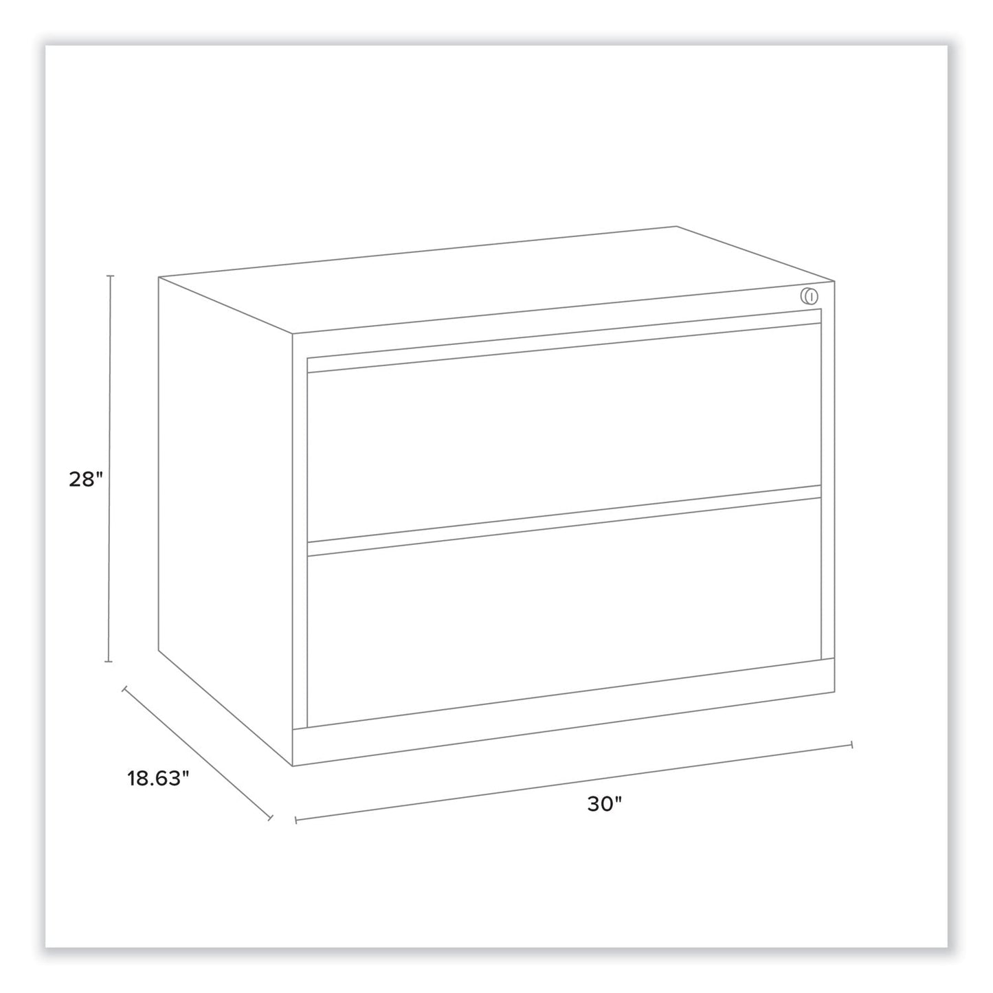 Alera Lateral File, 2 Legal/Letter-Size File Drawers, Light Gray, 30" x 18.63" x 28"