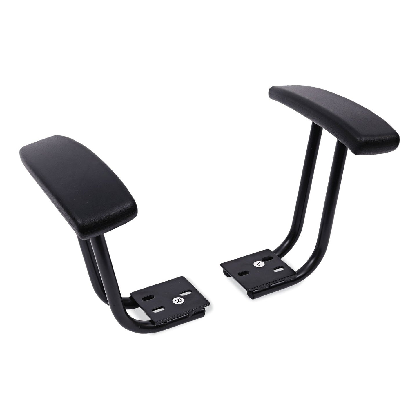 Alera Optional Fixed Height T-Arms for Alera Essentia and Interval Series Chairs, Black, 2/Set
