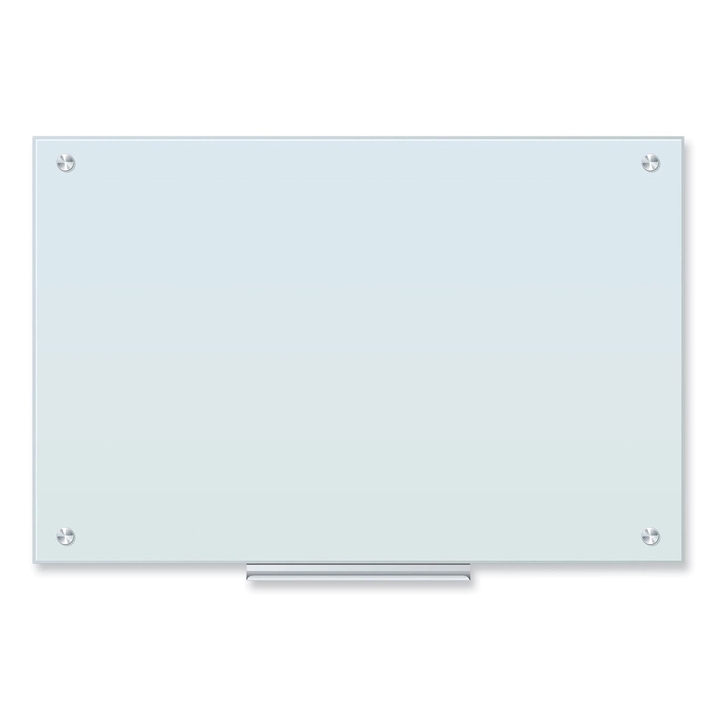 U Brands Glass Dry Erase Board, 35 x 23, White Surface