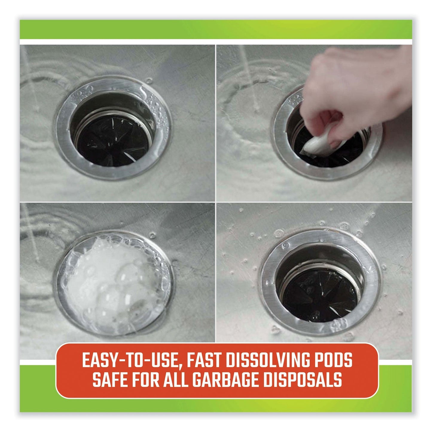 CLR PRO Fresh and Clean Garbage Disposal, Fresh Scent, 5 Pods/Pack, 6 Packs