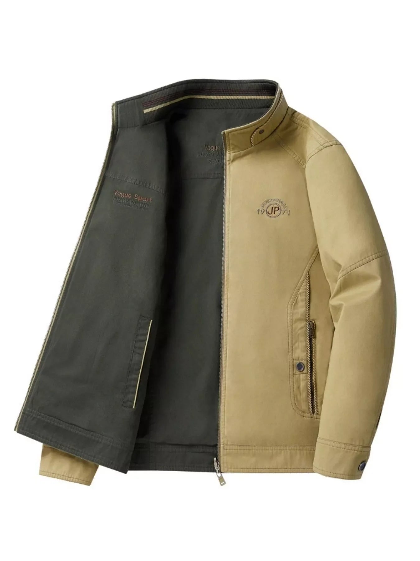 Men's Plus Size Casual Stand Collar Lightweight Jacket