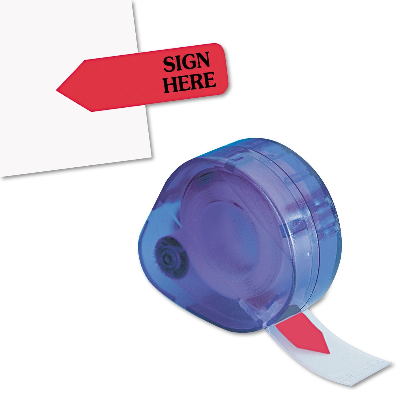 Redi-Tag Arrow Message Page Flag Refills, "Sign Here", Red, 120 Flags/Roll, 6 Rolls