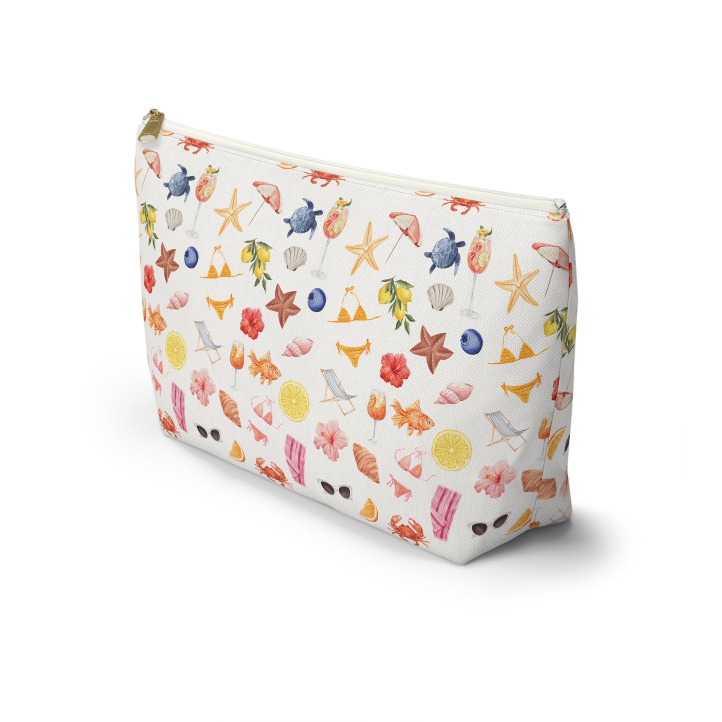Customizable Beach-Themed Accessory/Makeup Pouch