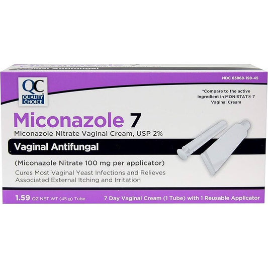 Miconazole 7 Vaginal Cream 2% - 45g 1.59 oz with 7-Day Applicator