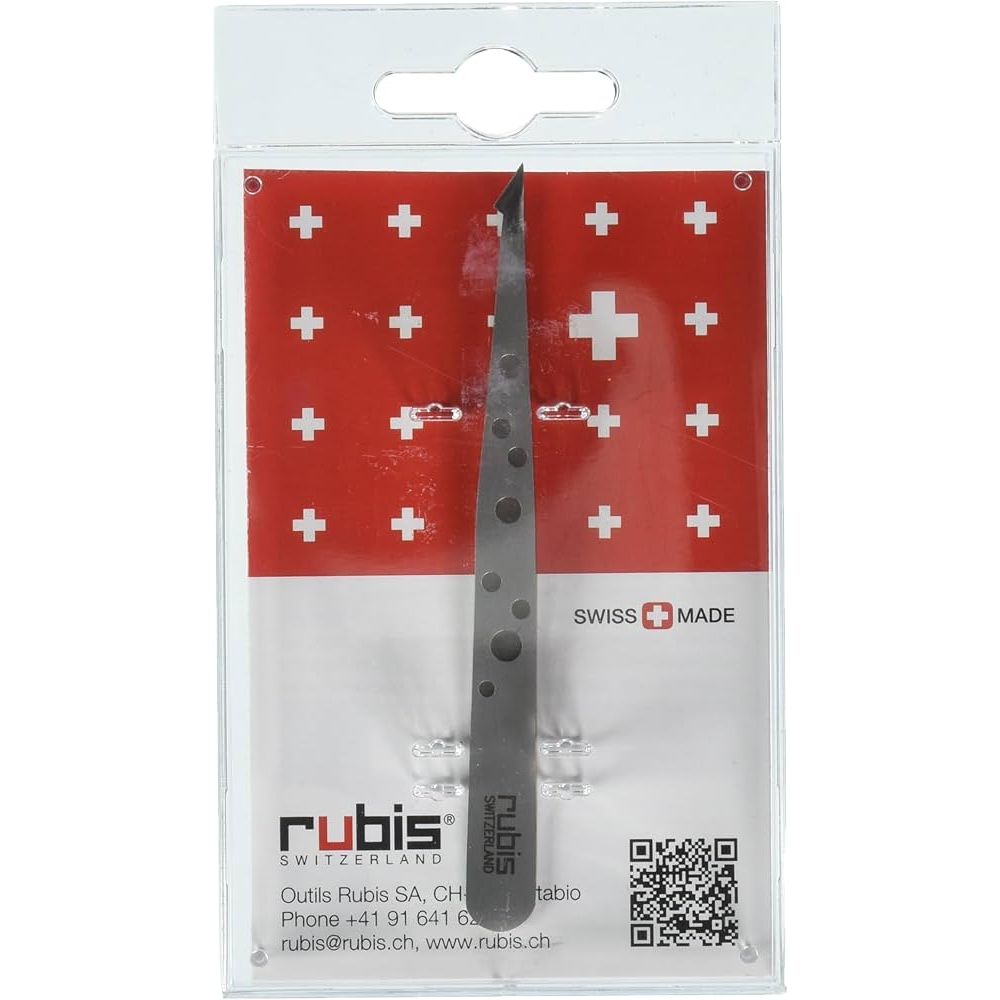 Rubis Switzerland Evolution Two Tip Tweezer-Silver