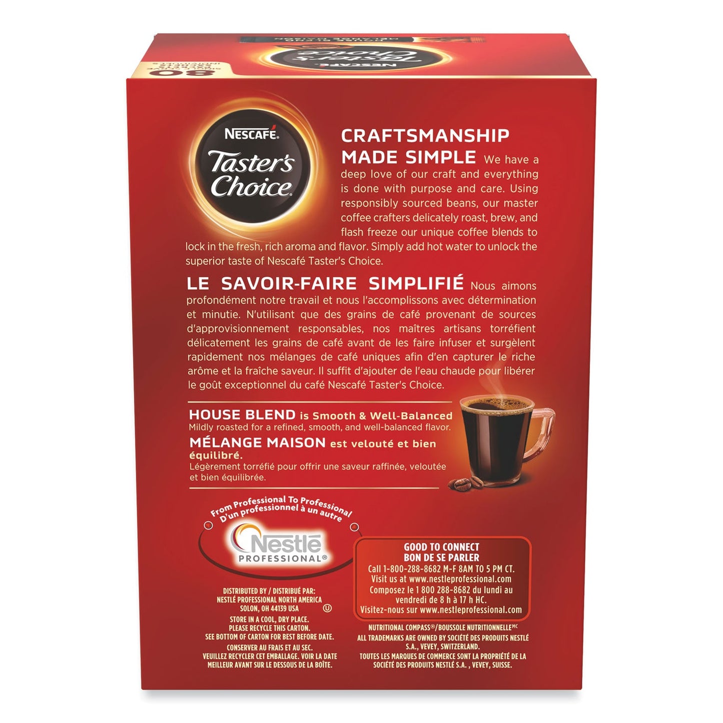 Nescafé Taster's Choice Stick Pack, House Blend, 80/Box
