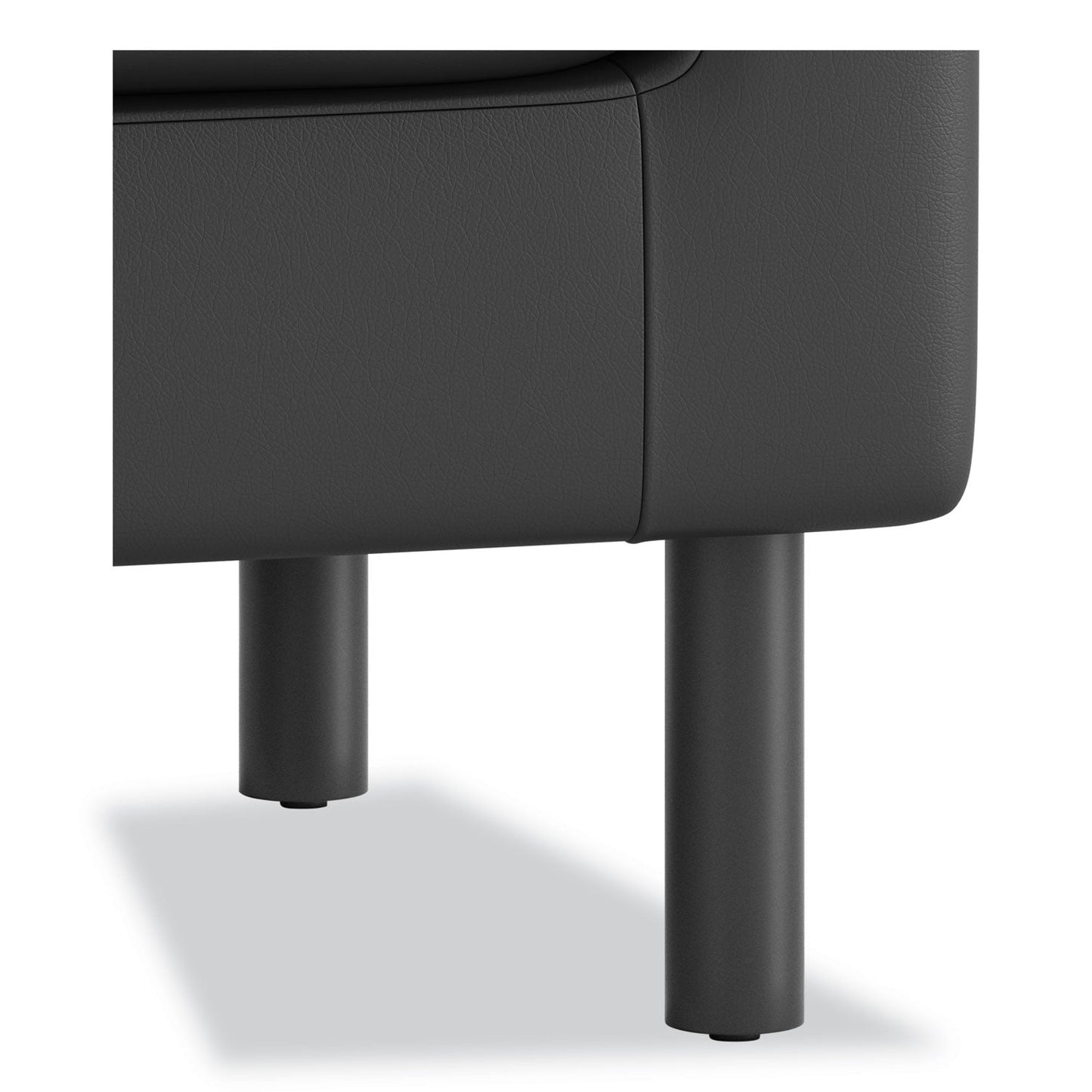 HON Parkwyn Ottoman, 23" x 23" x 17.5", Black Seat, Black Base