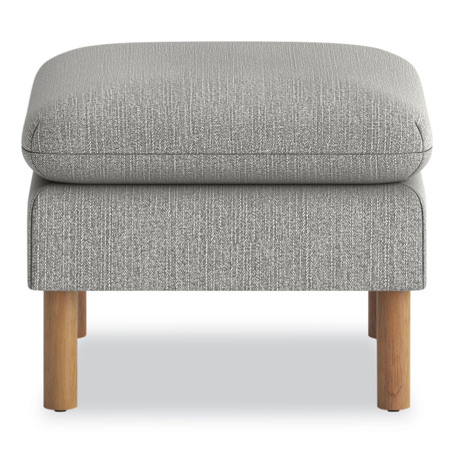 HON Parkwyn Ottoman, 23" x 23" x 17.5", Gray Seat, Oak Base