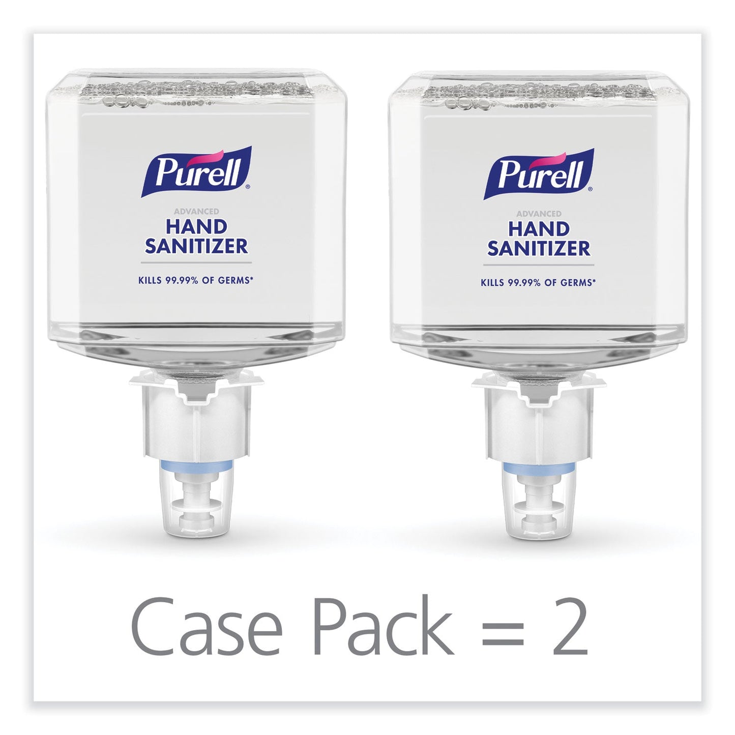 PURELL Advanced Hand Sanitizer Foam, For ES4 Dispensers, 1,200 mL Refill, Refreshing Scent, 2/Carton