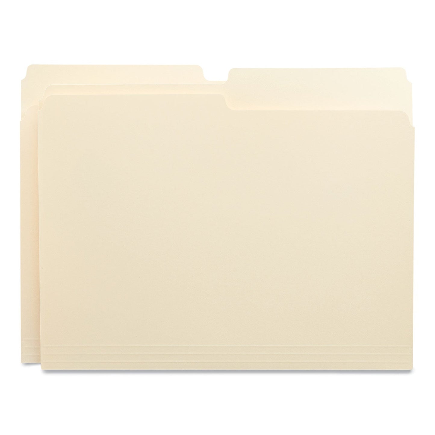 Universal Top Tab File Folders, 1/2-Cut Tabs: Assorted, Letter Size, 0.75" Expansion, Manila, 100/Box