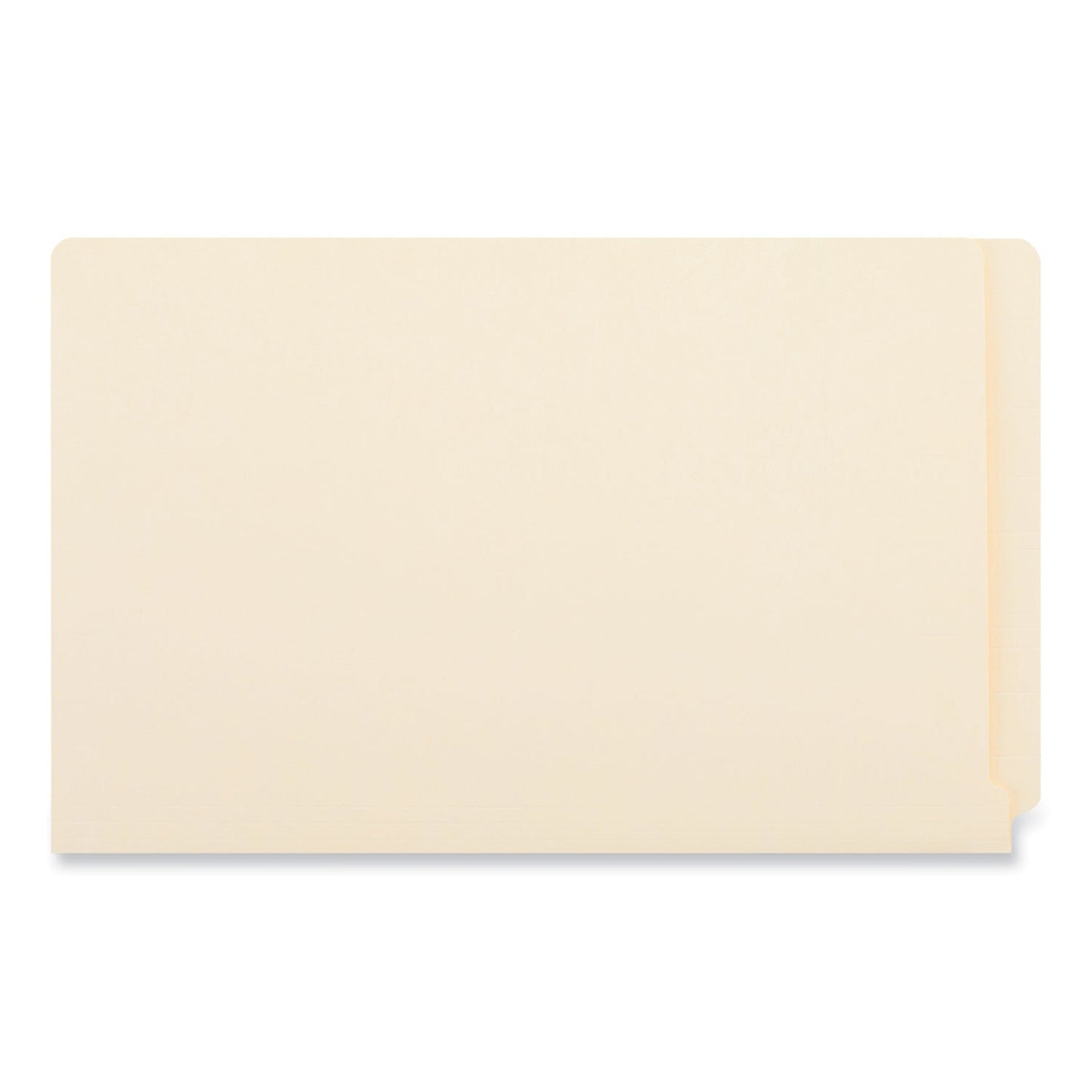 Universal Deluxe Reinforced End Tab Folders, Straight Tabs, Legal Size, 0.75" Expansion, Manila, 100/Box