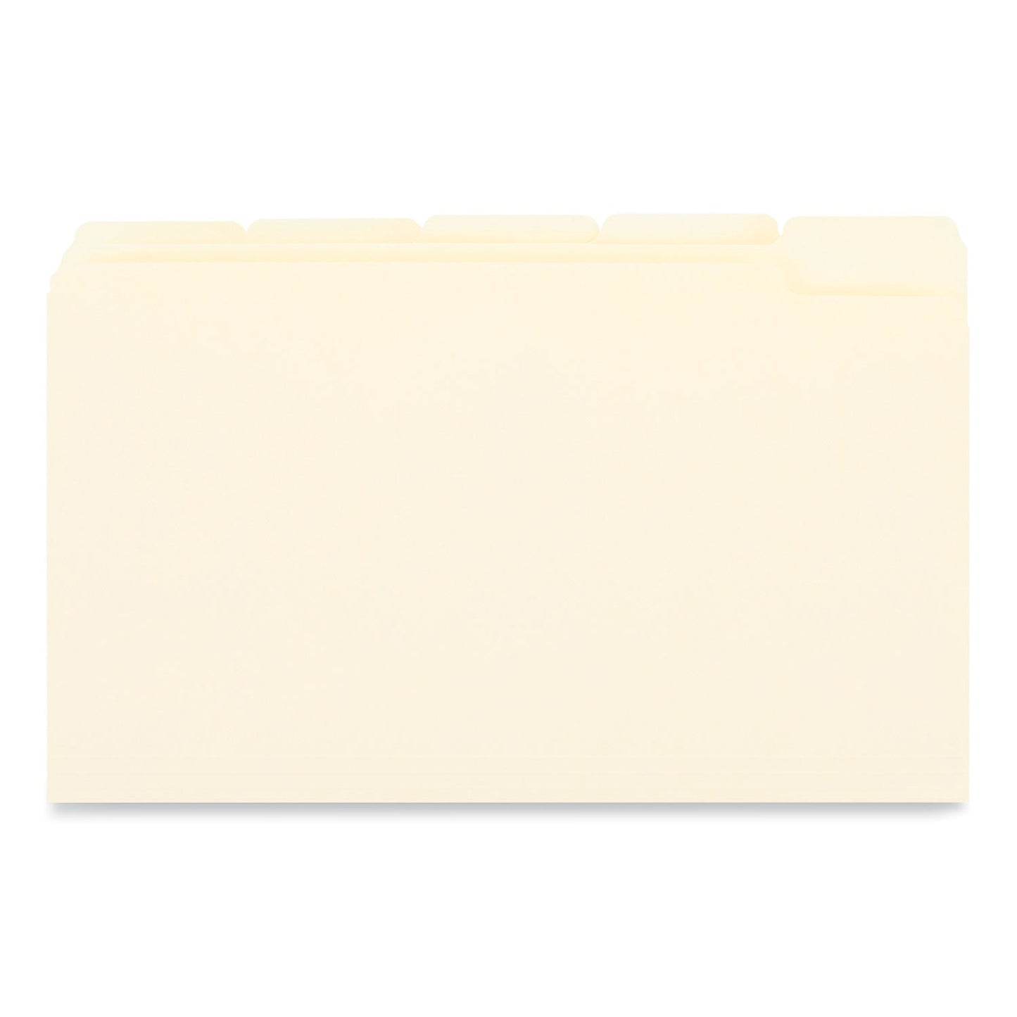 Universal Top Tab File Folders, 1/5-Cut Tabs: Assorted, Legal Size, 0.75" Expansion, Manila, 100/Box
