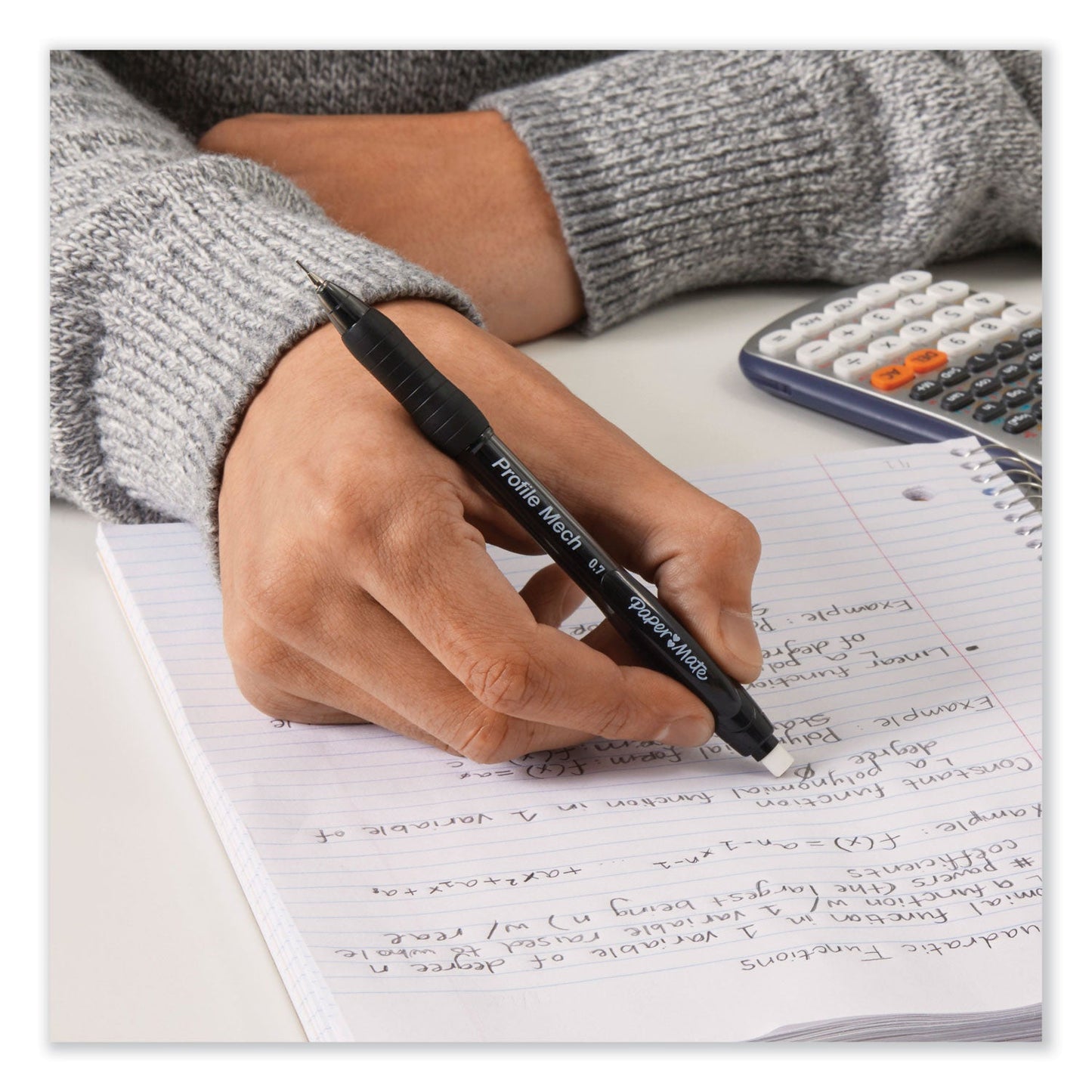 Paper Mate Profile Mechanical Pencils, 0.7 mm, HB (#2), Black Lead, Assorted Barrel Colors, 8/Pack