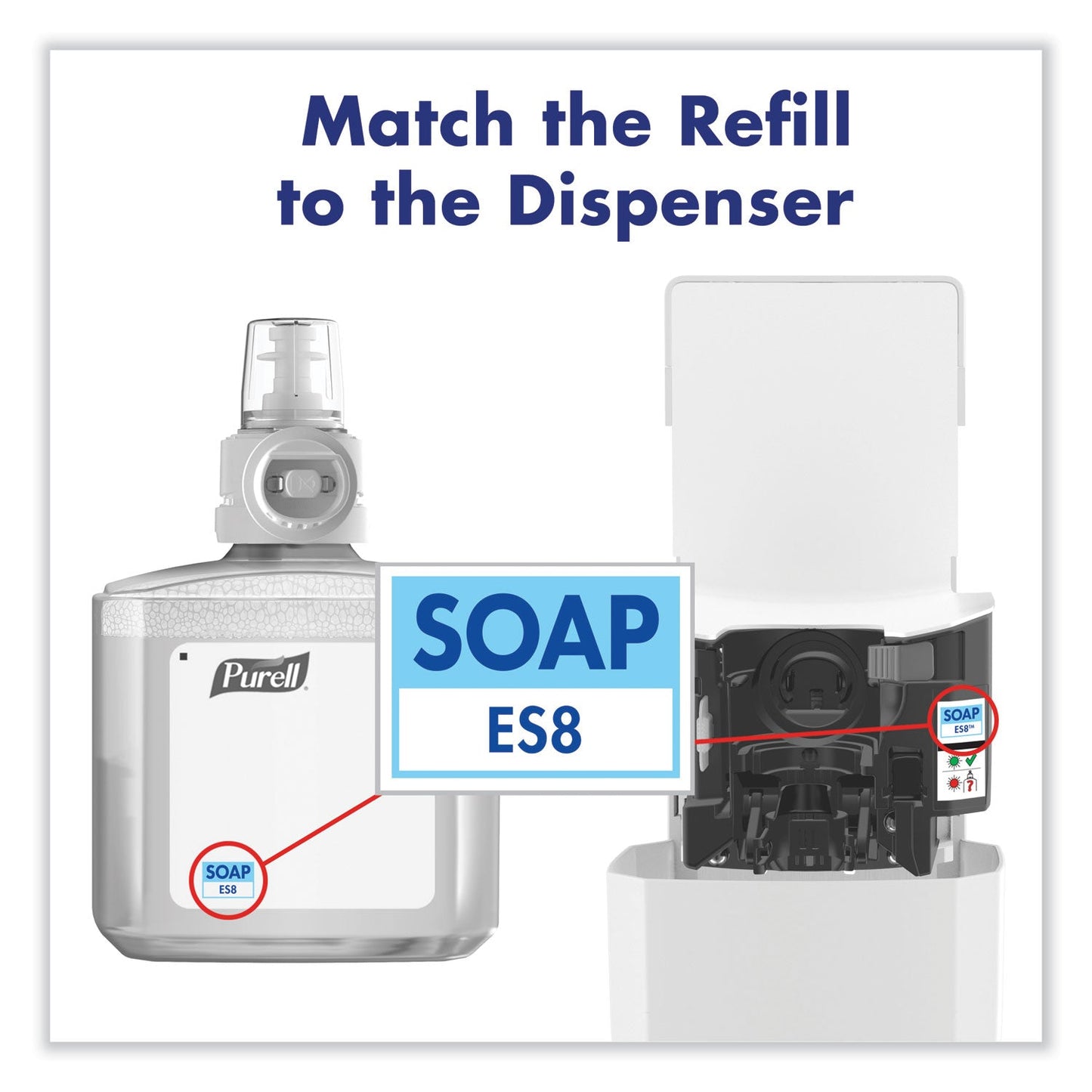 PURELL ES8 Soap Touch-Free Dispenser, 1,200 mL, 5.25 x 8.8 x 12.13, White