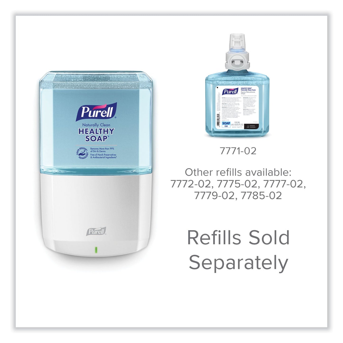 PURELL ES8 Soap Touch-Free Dispenser, 1,200 mL, 5.25 x 8.8 x 12.13, White