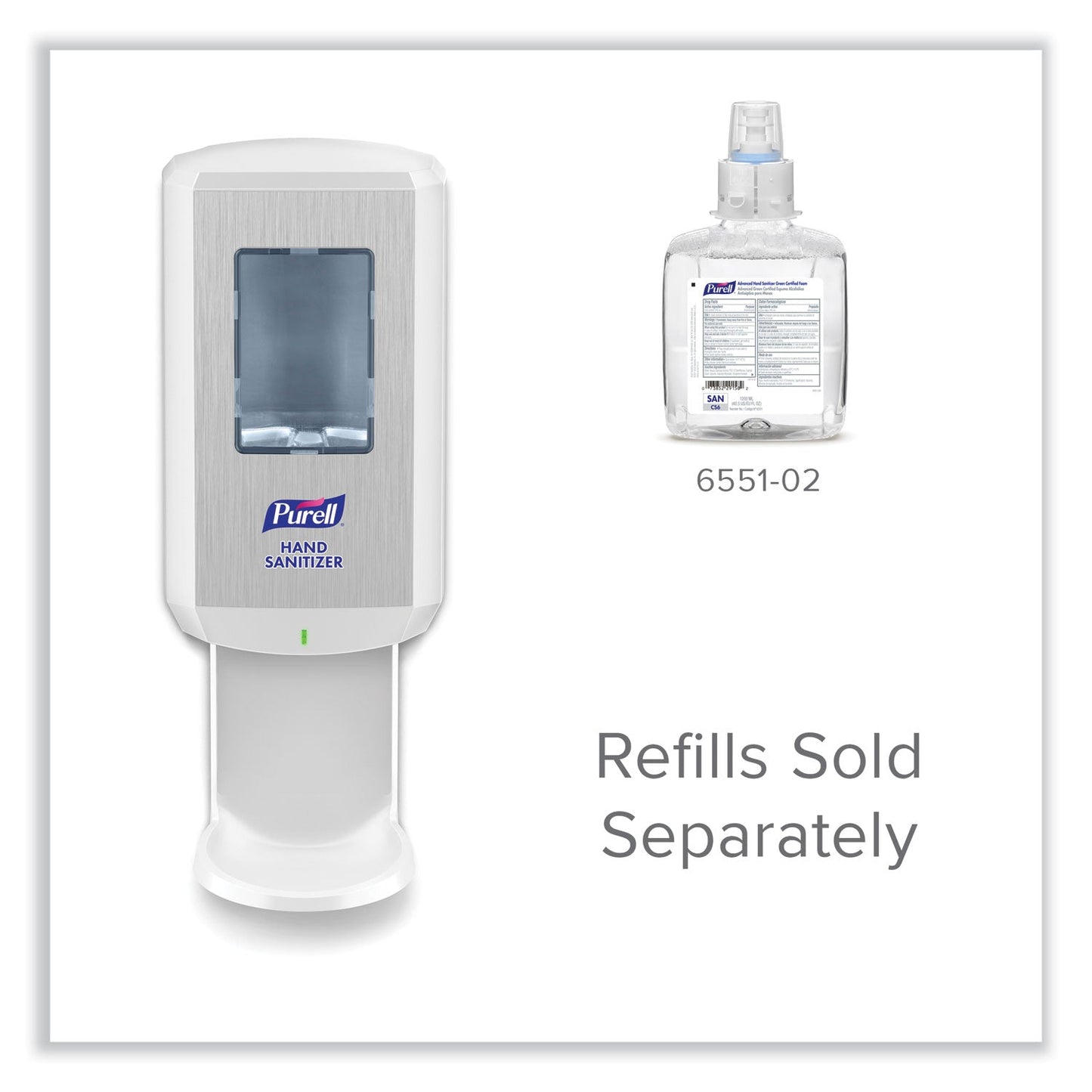 PURELL CS6 Hand Sanitizer Dispenser, 1,200 mL, 5.79 x 3.93 x 15.64, White