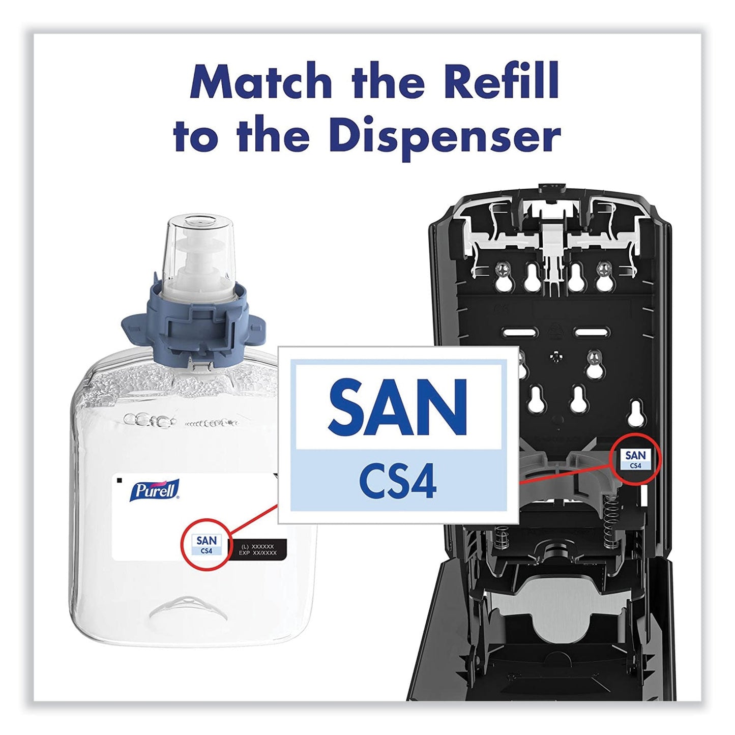 PURELL CS4 Hand Sanitizer Dispenser, 1,200 mL, 4.88 x 8.19 x 11.38, Graphite
