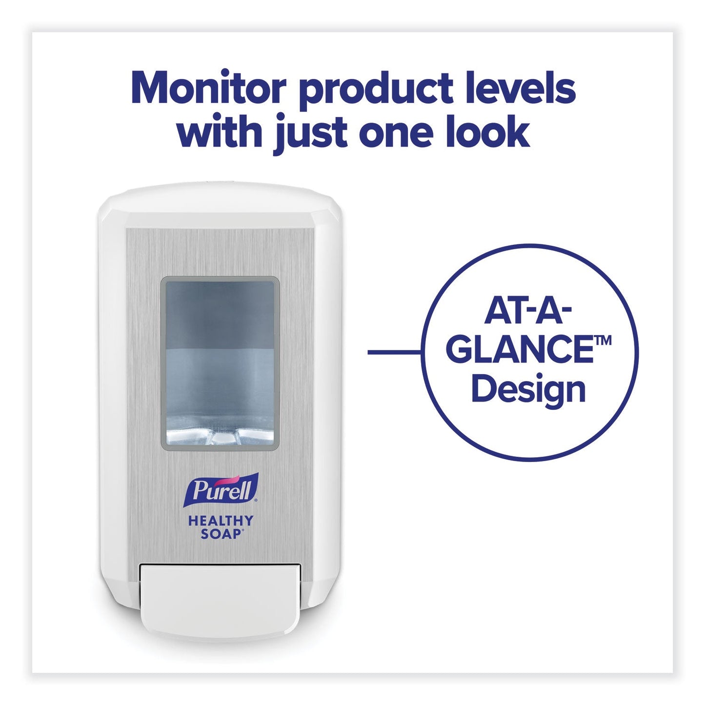 PURELL CS4 Soap Push-Style Dispenser, 1,250 mL, 4.88 x 8.8 x 11.38, White