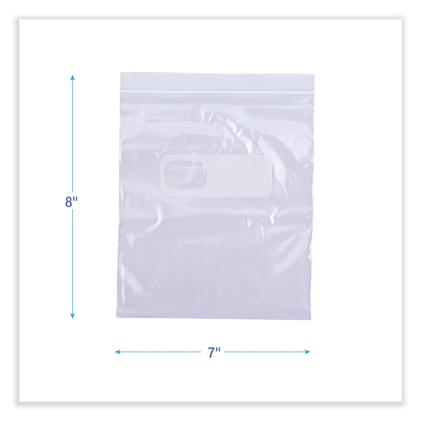 Boardwalk Reclosable Food Storage Bags, 1 qt, 1.75 mil, 7" x 8", Clear, 500/Box