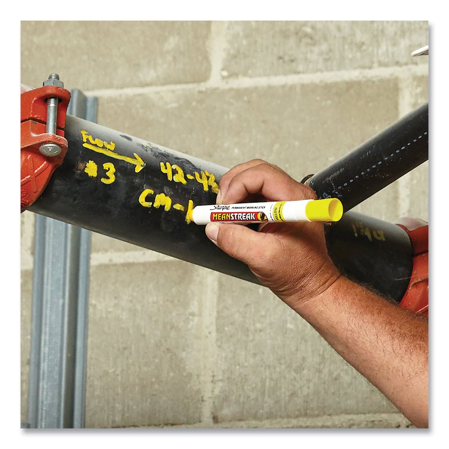Sharpie Mean Streak Marking Stick, Broad Bullet Tip, Yellow
