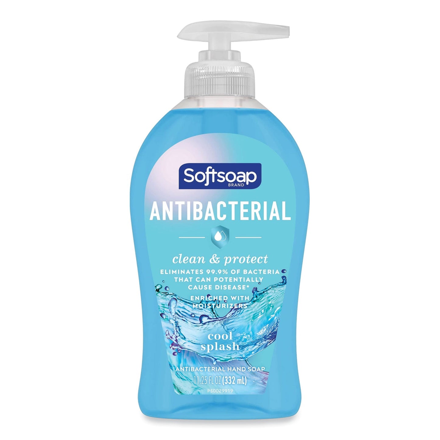Softsoap Antibacterial Hand Soap, Cool Splash, 11.25 oz Pump Bottle