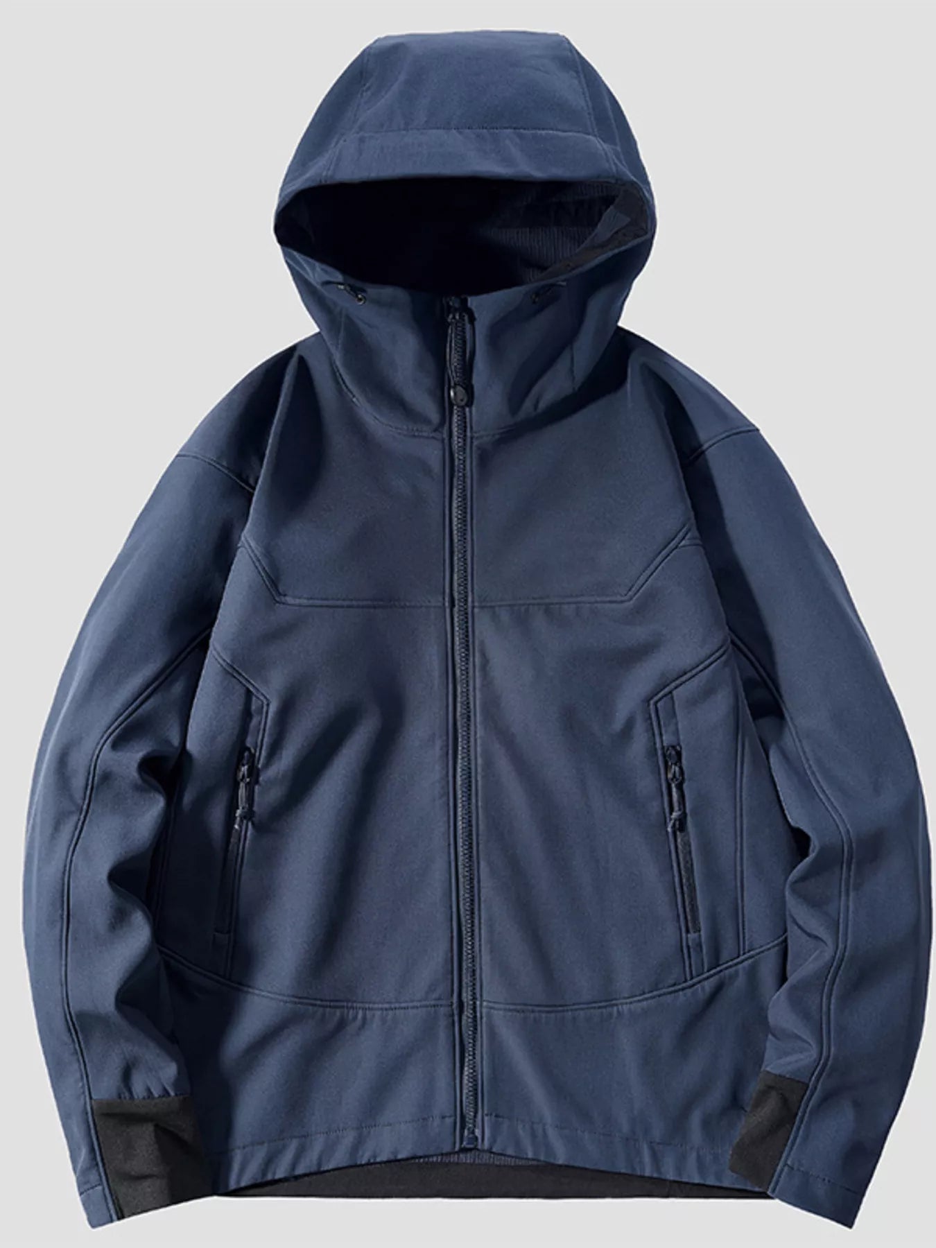 Men's Plus Size Hooded Zip Up Jacket