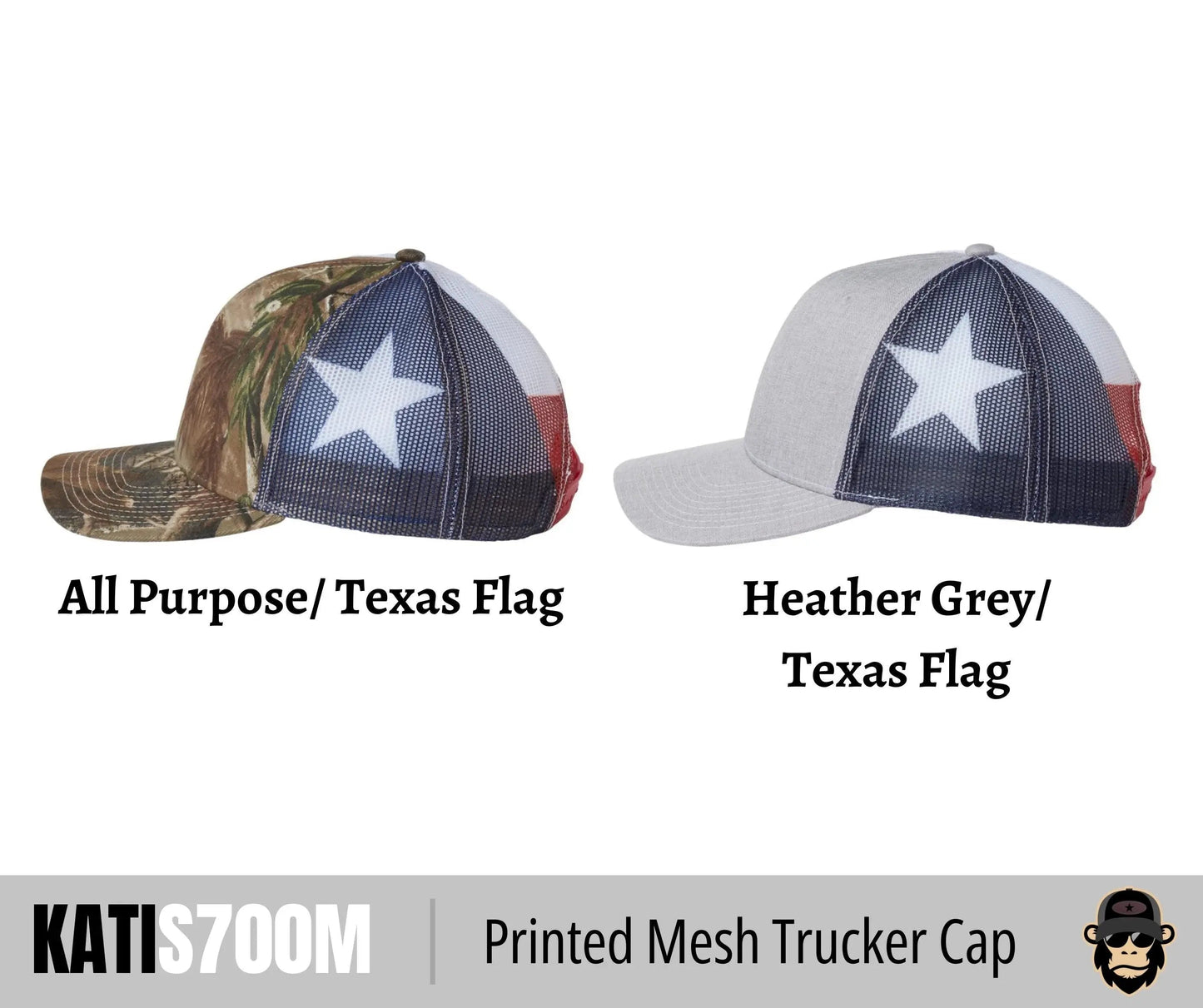 Kati S700M Texas State Flag Trucker Hat + Custom Patch