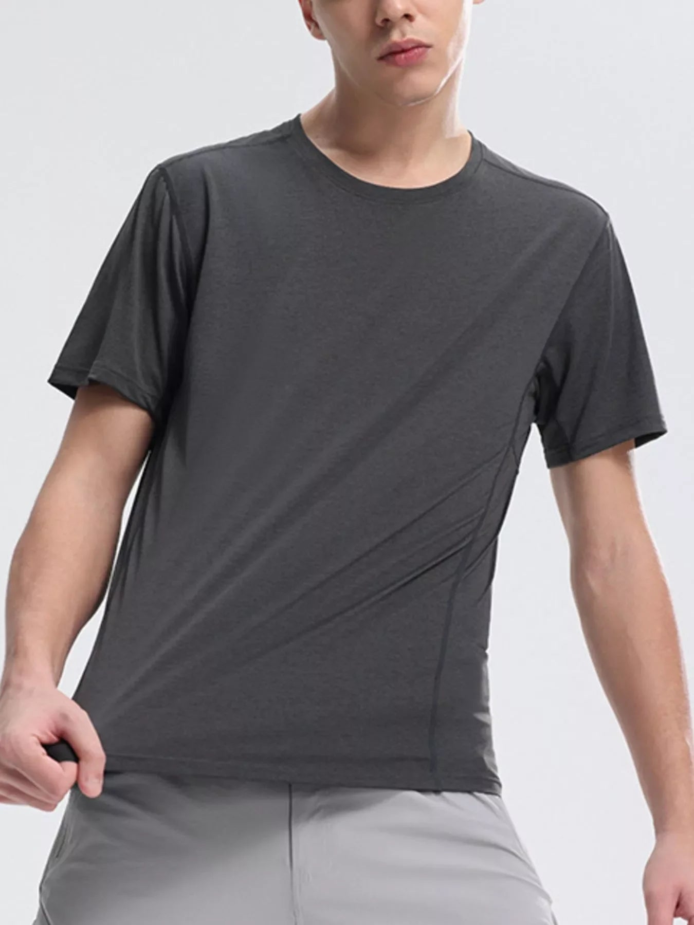 Men's Plus Size Round Neck Quick-Dry T-Shirt
