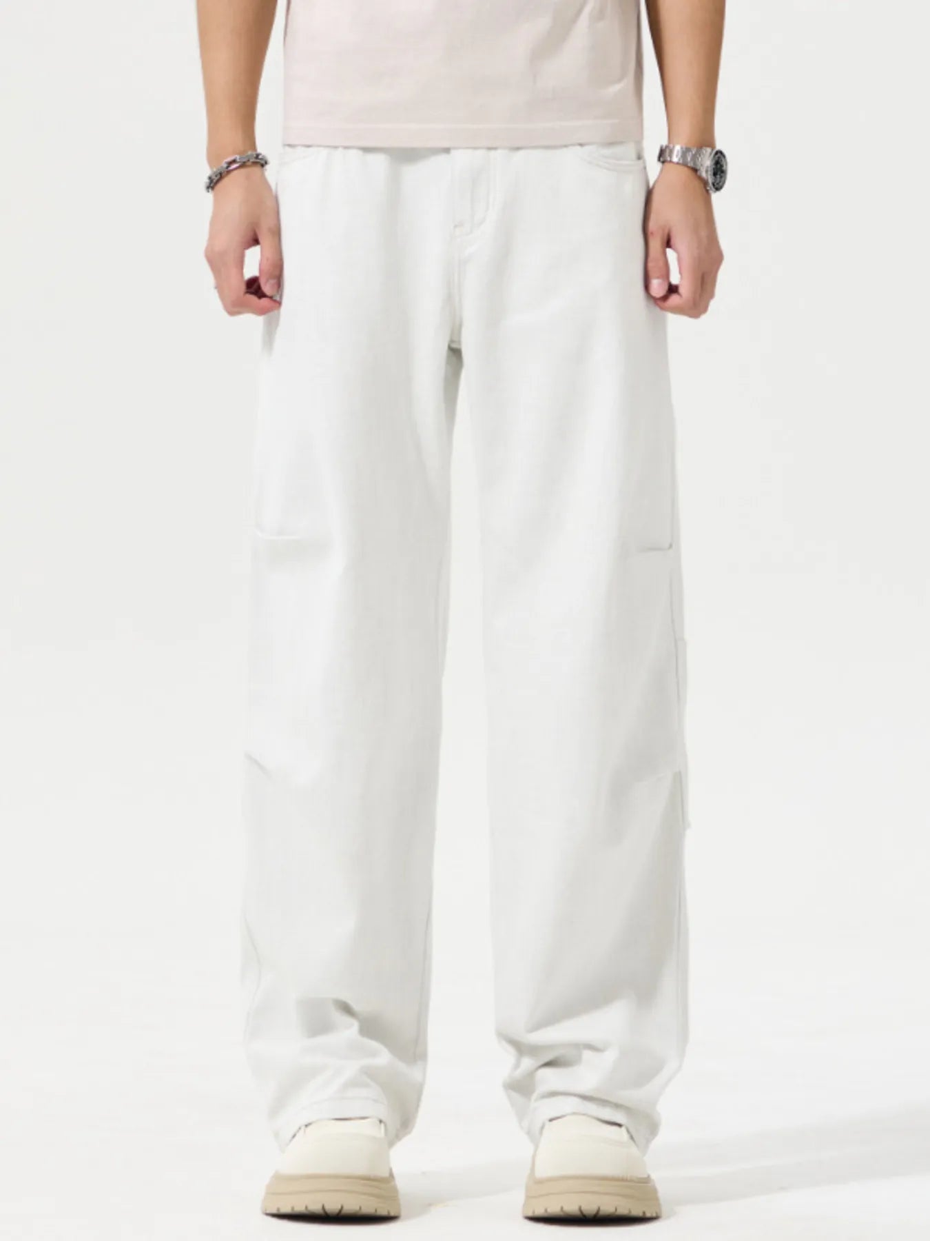 Men's Full Size Wide Leg Casual Jeans Plus Size