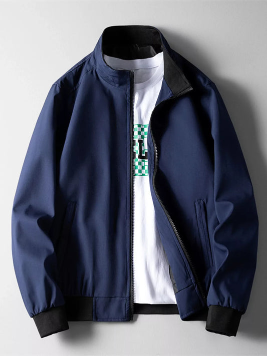 Men's Plus Size Casual Lightweight Bomber Jacket