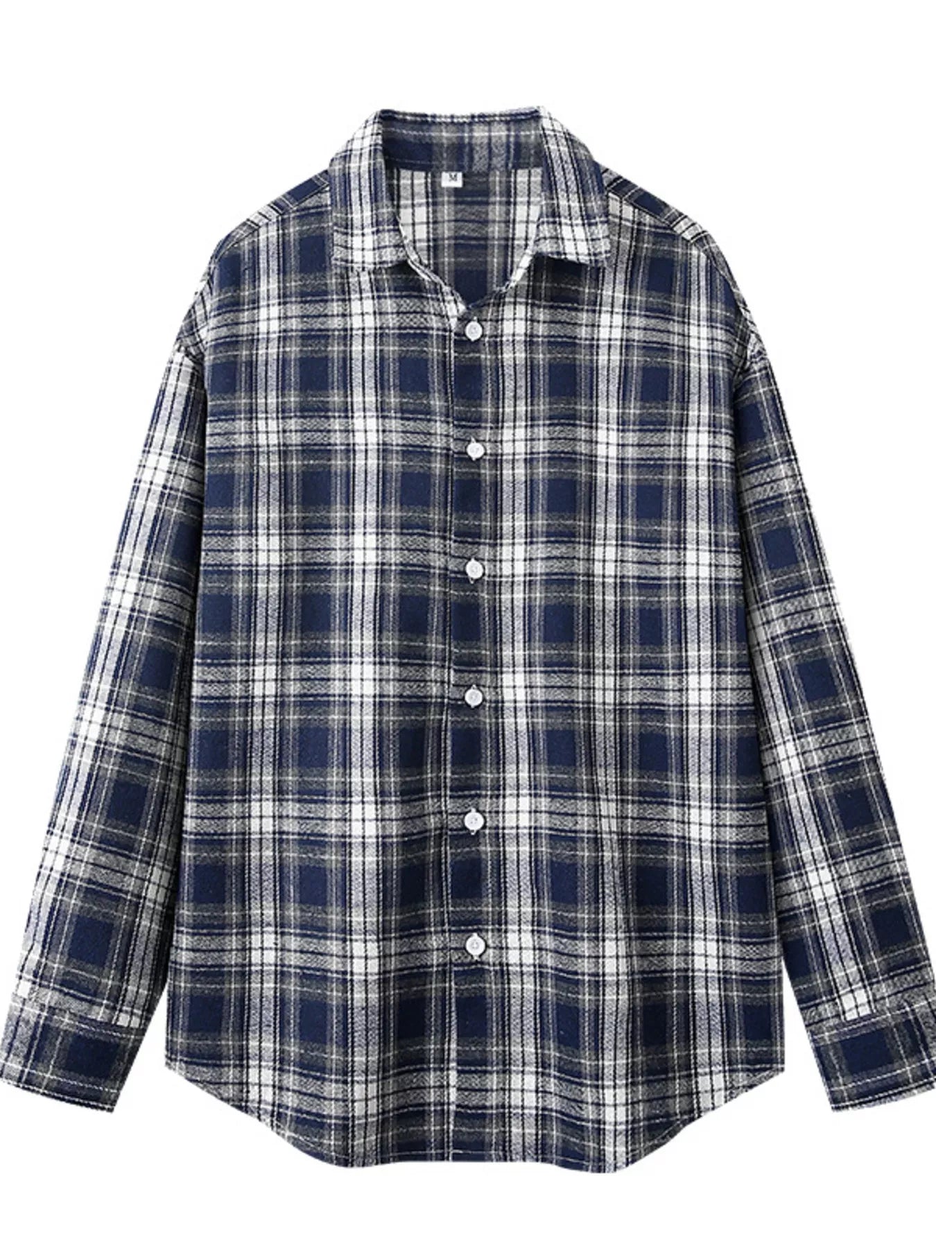 Men's Plus Size Casual Plaid Button Up Shirt