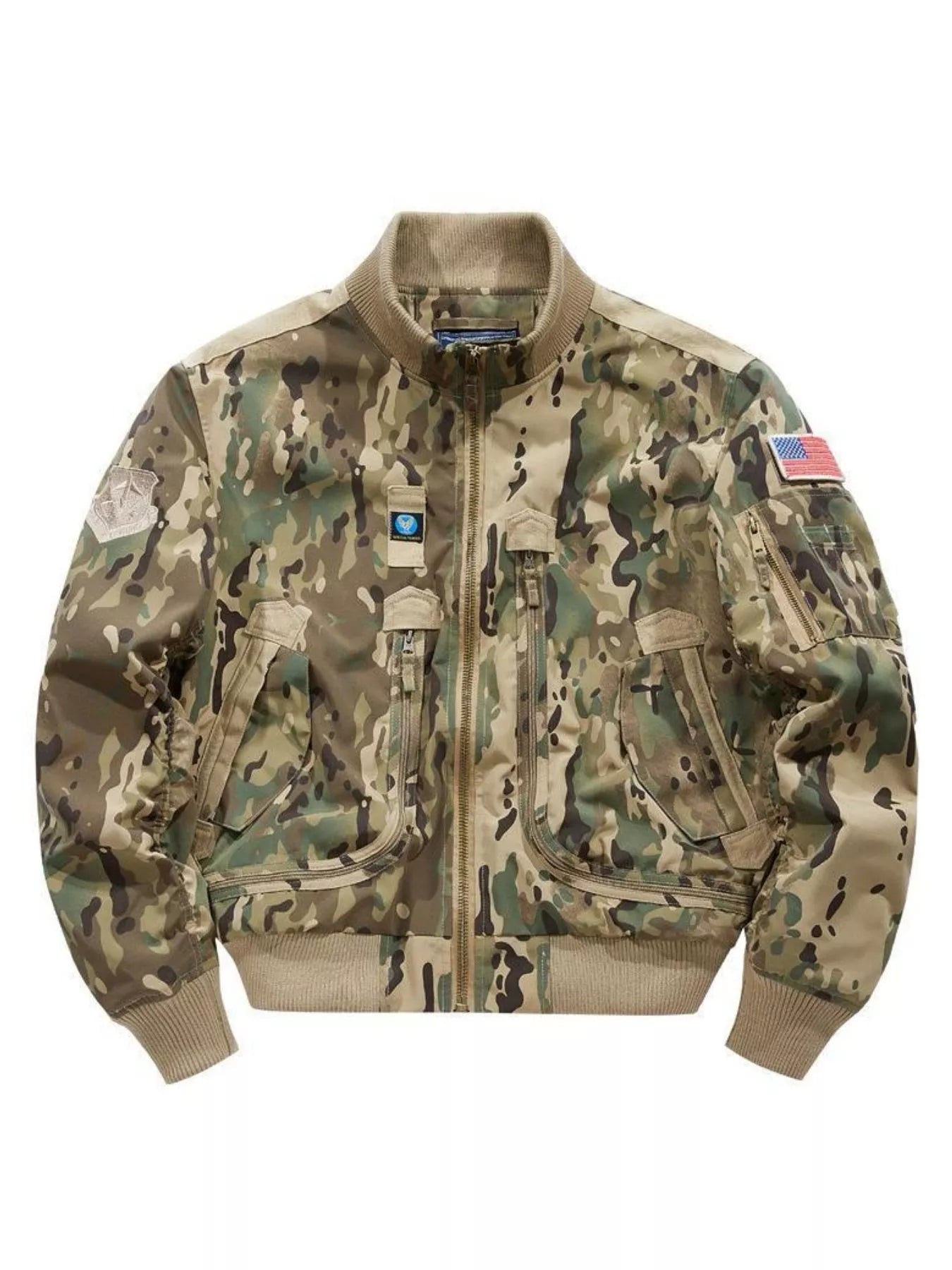 Men's Plus Size Zip Up Long Sleeve Jacket