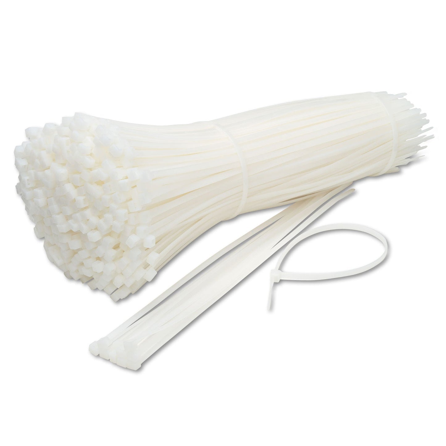 Tatco Nylon Cable Ties, 11 x 0.19, 50 lb, Natural, 500/Pack