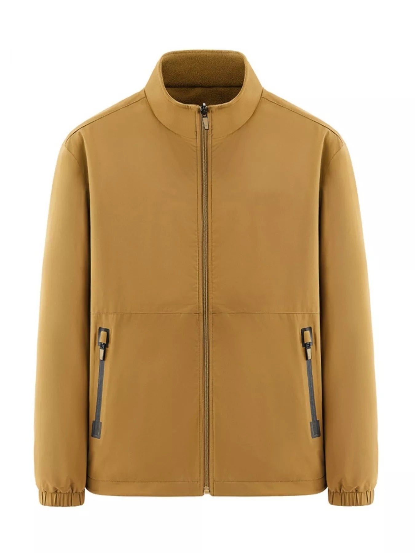 Men's Plus Size Casual Stand Collar Zip-Up Lightweight Jacket