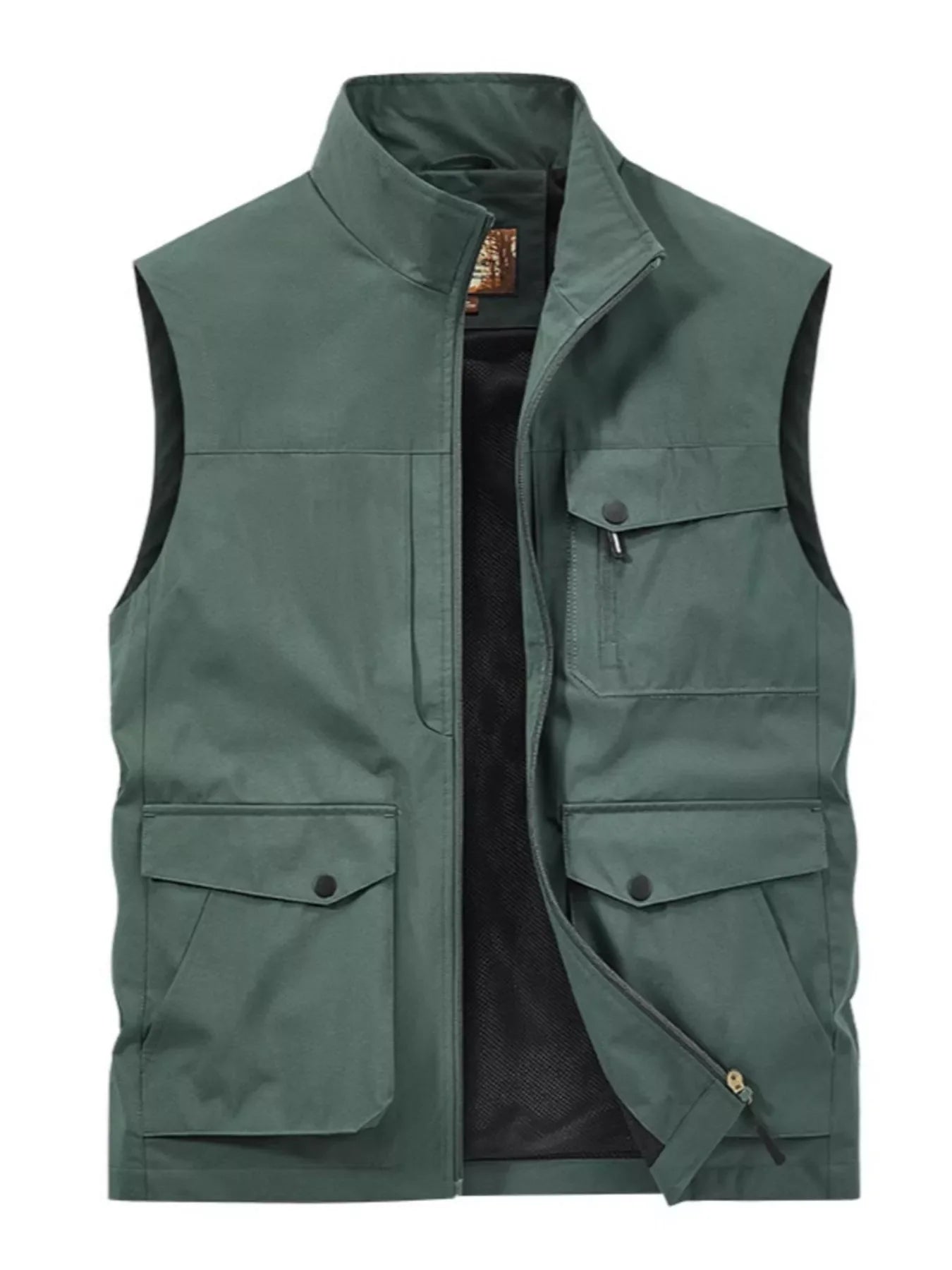 Men's Plus Size Zip Up Multi-Pocket Outdoor Vest
