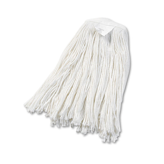 Boardwalk Cut-End Wet Mop Head, Rayon, No. 20, White, 12/Carton
