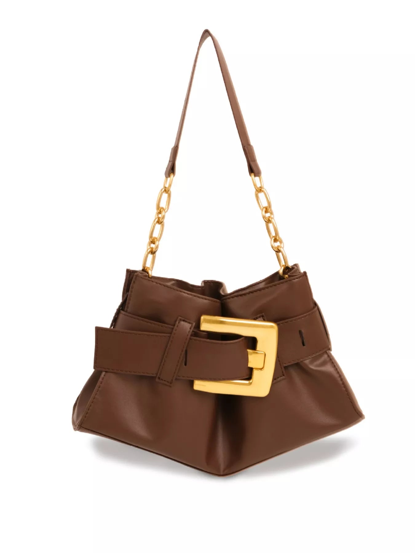 Buckle Accent Shoulder Bag