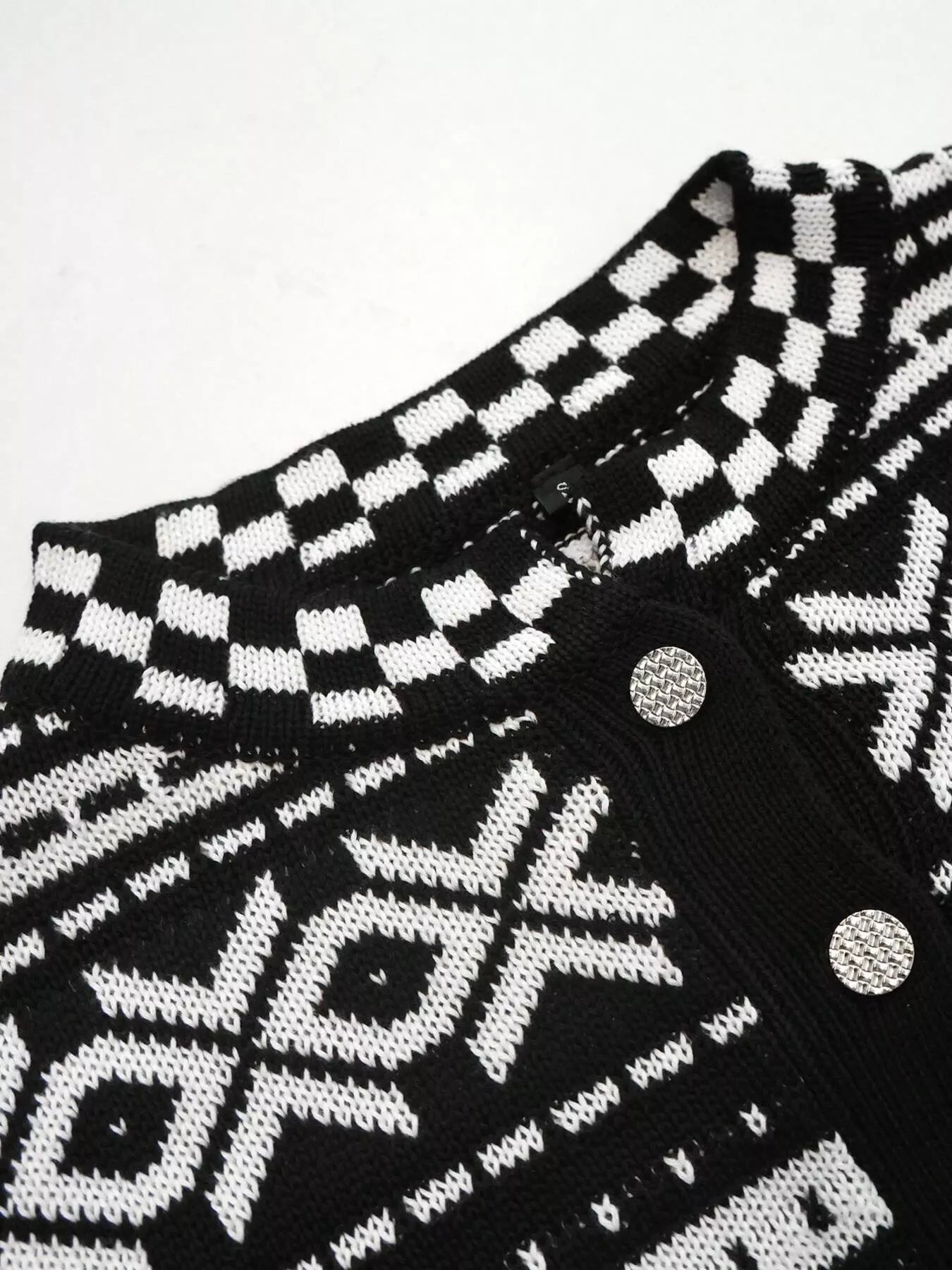 Striped Button Up Knit Cardigan