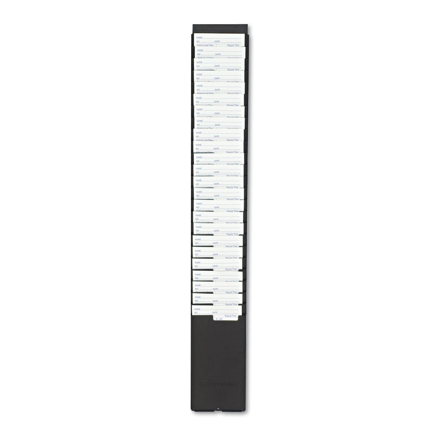 Acroprint Time Card Rack, 25 Pockets, Plastic, Black