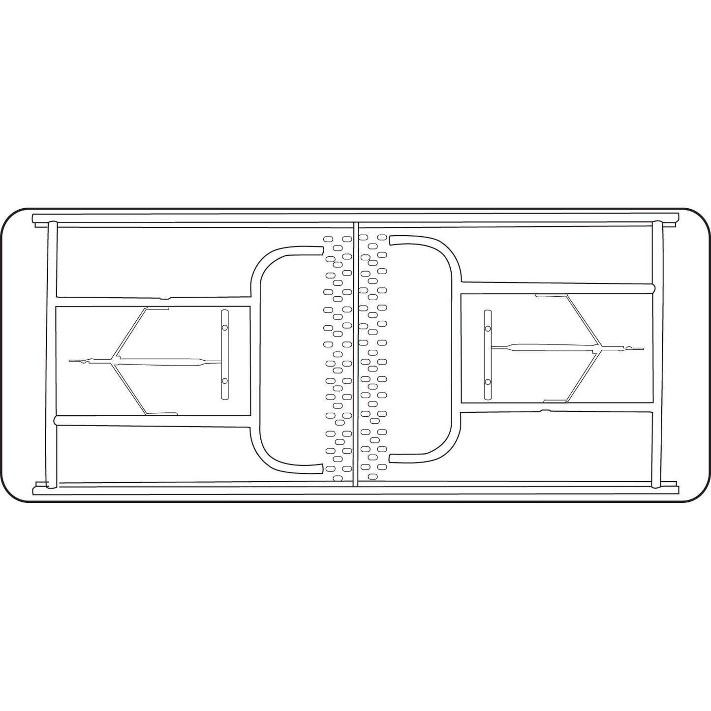 Alera Resin Rectangular Folding Table, Square Edge, 72w x 30d x 29h, Platinum