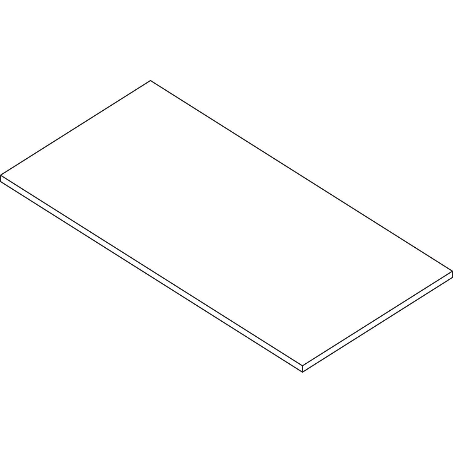 Alera Reversible Laminate Table Top, Rectangular, 71.5w x 29.5d, White/Gray