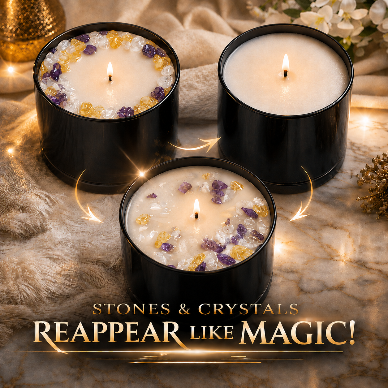 Arctic Winds Crystal Candle, 10oz