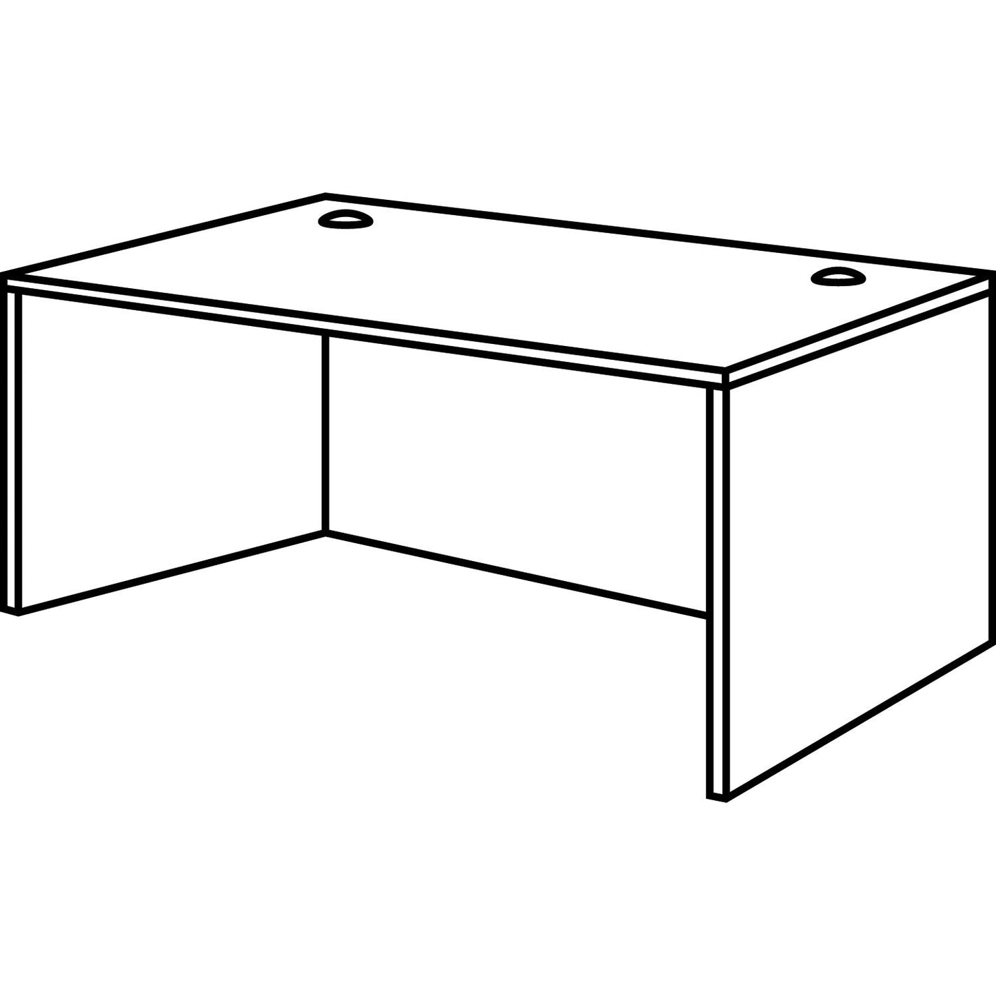 Bush Series C Collection Desk Shell, 71.13" x 29.38" x 29.88", Hansen Cherry/Graphite Gray