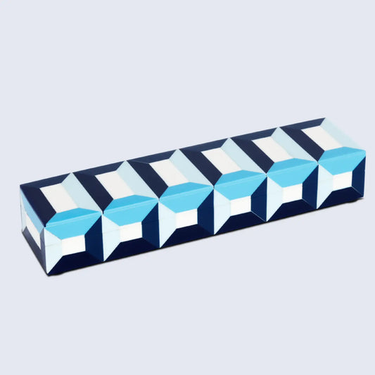 Decorative Box Patisserie Modern Collection Resin Inlay Multi Color 7 Sizes