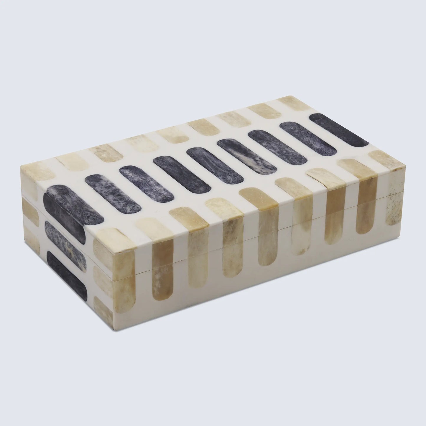 Decorative Box Patisserie Caramel Collection Bone Resin Inlay 7 Sizes