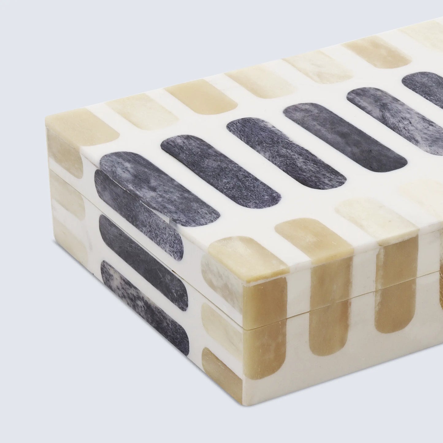 Decorative Box Patisserie Caramel Collection Bone Resin Inlay 7 Sizes
