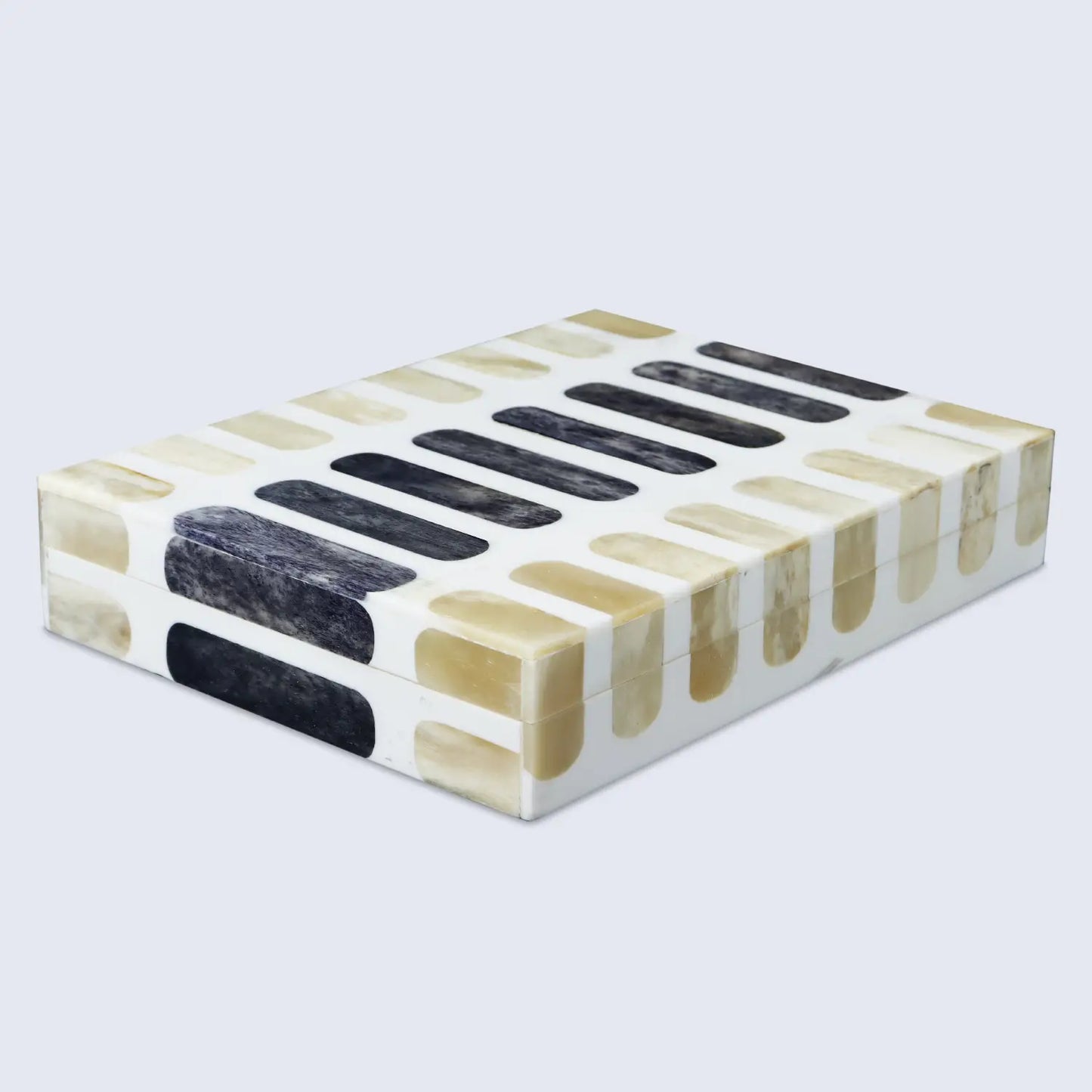 Decorative Box Patisserie Caramel Collection Bone Resin Inlay 7 Sizes