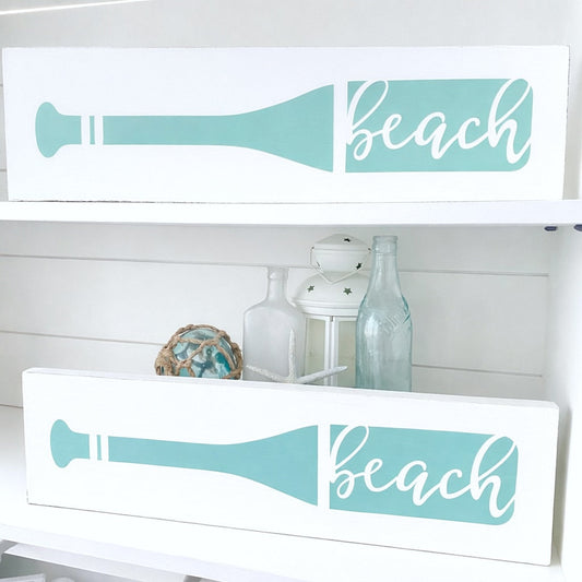 Beach Boat Oar Sign
